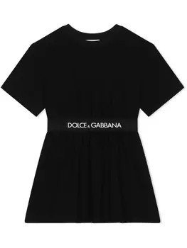 Dolce & Gabbana платье Interlock с логотипом, черный