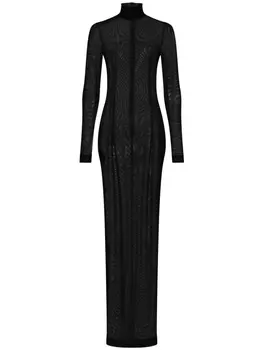 Dolce & Gabbana платье макси KIM DOLCE&GABBANA из тюля, черный