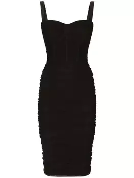 Dolce & Gabbana платье миди с корсетом, черный