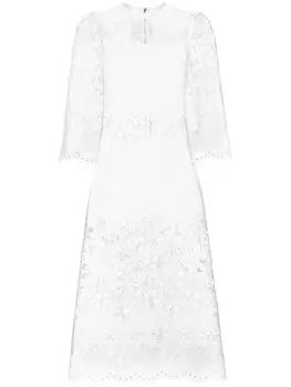 Dolce & Gabbana платье миди с вырезами, белый