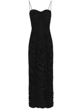 Dolce & Gabbana платье миди со сборками, черный