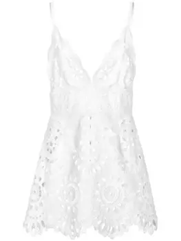 Dolce & Gabbana платье мини с глубоким вырезом, белый