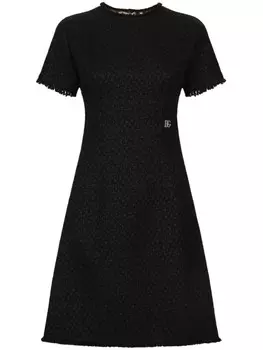 Dolce & Gabbana платье мини с логотипом, черный