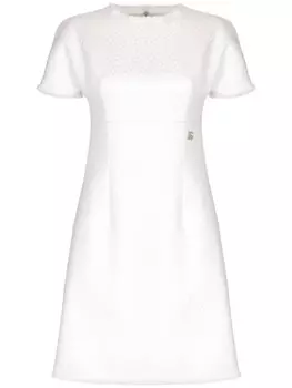 Dolce & Gabbana платье мини с логотипом, белый