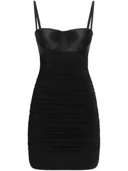 Dolce & Gabbana платье мини со сборками, черный
