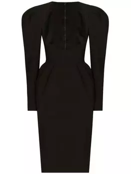 Dolce & Gabbana платье с длинными рукавами, черный