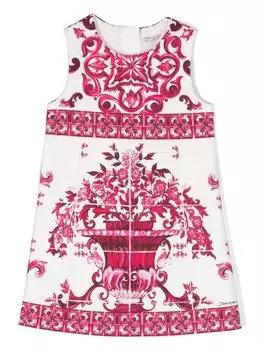Dolce & Gabbana платье с графичным принтом, белый