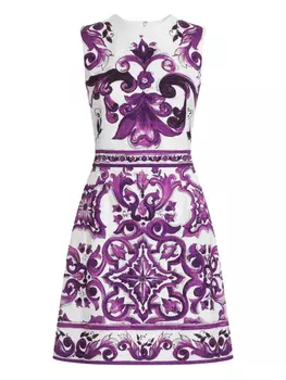 Dolce & Gabbana платье с графичным принтом, белый