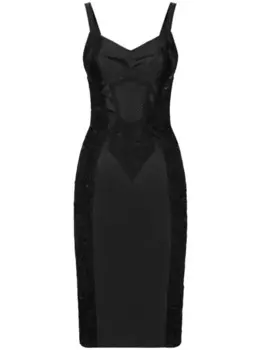 Dolce & Gabbana платье с кружевом, черный