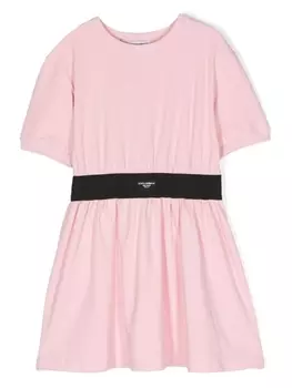 Dolce & Gabbana платье с логотипом, розовый