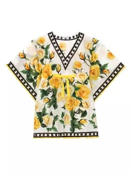 Dolce & Gabbana платье с принтом, белый