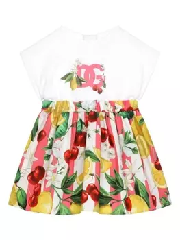 Dolce & Gabbana платье с принтом, белый