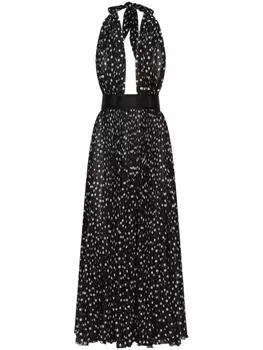 Dolce & Gabbana платье в горох, черный