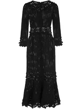 Dolce & Gabbana платье в технике макраме, черный