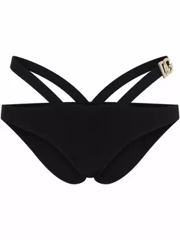 Dolce & Gabbana плавки бикини с логотипом, черный