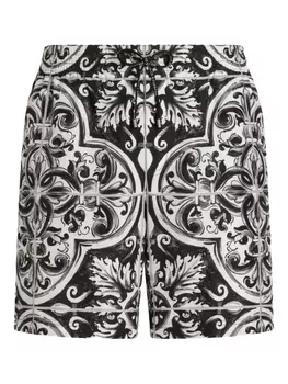 Dolce & Gabbana плавки-шорты с графичным принтом, черный