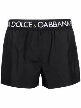 Dolce & Gabbana плавки-шорты с логотипом, черный