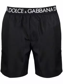 Dolce & Gabbana плавки-шорты с логотипом, черный