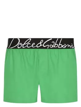 Dolce & Gabbana плавки-шорты с логотипом, зеленый