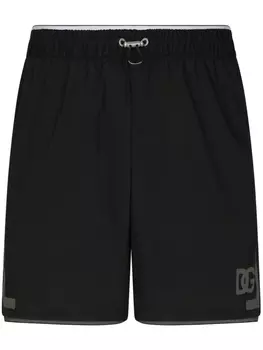 Dolce & Gabbana плавки-шорты с монограммой, черный