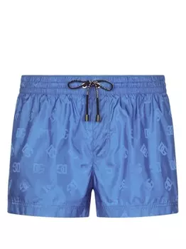 Dolce & Gabbana плавки-шорты с монограммой, синий