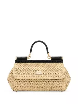 Dolce & Gabbana плетеная сумка-тоут Elongated Sicily, нейтральный цвет