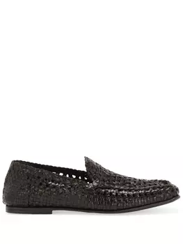 Dolce & Gabbana плетеные лоферы, черный