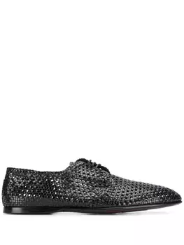 Dolce & Gabbana плетеные туфли на шнуровке, черный