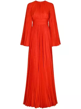 Dolce & Gabbana плиссированное платье, красный