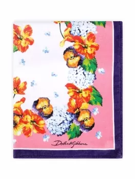 Dolce & Gabbana пляжное полотенце с принтом, белый