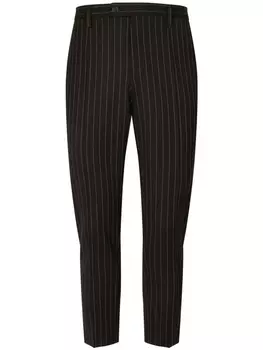 Dolce & Gabbana полосатые брюки строгого кроя, черный