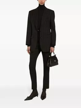 Dolce & Gabbana полосатый блейзер, черный