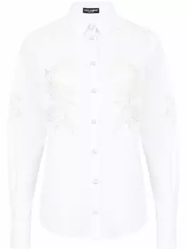 Dolce & Gabbana поплиновая рубашка, белый
