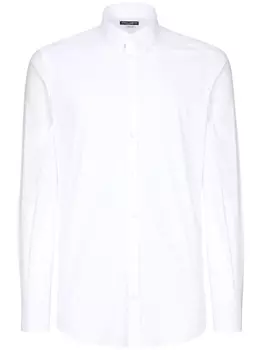 Dolce & Gabbana поплиновая рубашка с длинными рукавами, белый