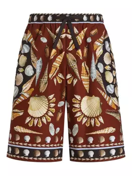 Dolce & Gabbana поплиновые шорты, коричневый