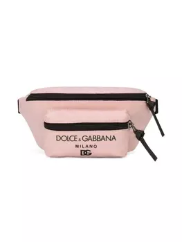 Dolce & Gabbana поясная сумка с логотипом, розовый