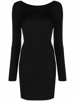 Dolce & Gabbana приталенное платье Milano с открытой спиной, черный