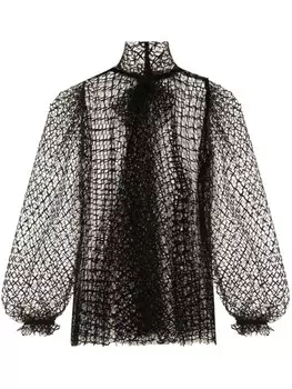 Dolce & Gabbana прозрачная блузка, черный