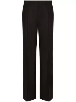 Dolce & Gabbana прямые брюки из эластичной шерсти, черный