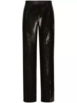 Dolce & Gabbana прямые брюки со складками, черный