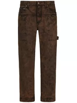 Dolce & Gabbana прямые джинсы, коричневый