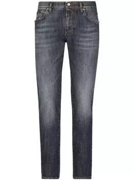 Dolce & Gabbana прямые джинсы с логотипом, синий