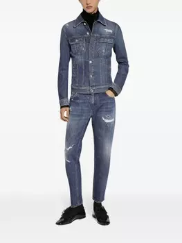 Dolce & Gabbana прямые джинсы с прорезями, синий