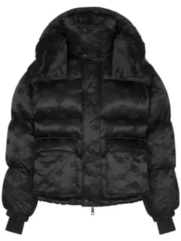 Dolce & Gabbana пуховик с логотипом, черный