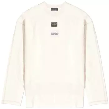 Dolce & Gabbana Re-Edition Свитер с круглым вырезом, бежевый