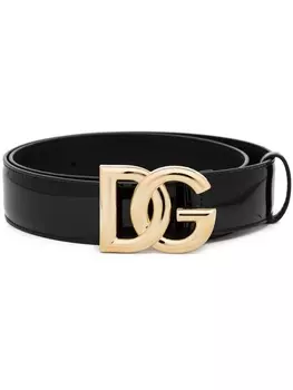 Dolce & Gabbana ремень с логотипом DG, черный