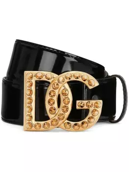 Dolce & Gabbana ремень с логотипом DG, черный