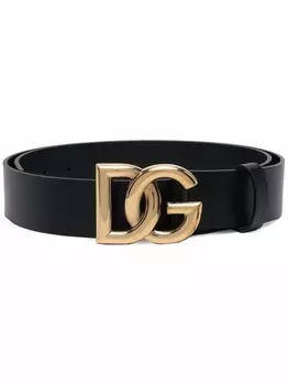 Dolce & Gabbana ремень с логотипом DG, черный