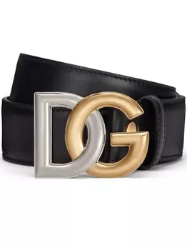 Dolce & Gabbana ремень с логотипом DG, черный