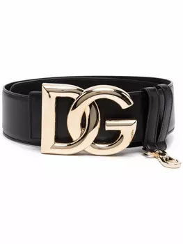 Dolce & Gabbana ремень с пряжкой-логотипом, черный